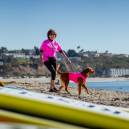 Ricochet the Surf Dog with his human mom, Judy Fridono
