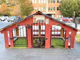 Asheville's Temporary Puppy Parking located at Bears Smokehouse