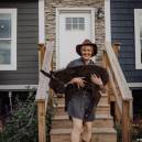 Sara Weldon holding her donky, Cash