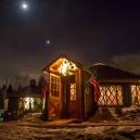 Nitght time view of the Yurt under the stars at Deer Valley