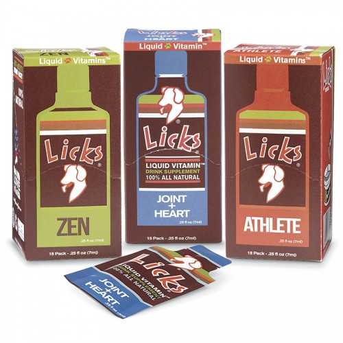 licks dog vitamins