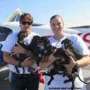 Lorenzo and volunteer