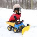 Crusoe the Celebrity Dachshund plowing snow