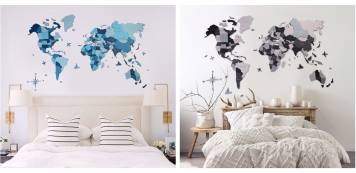 3D Wooden World Maps