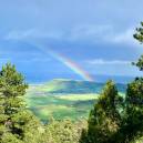 Rainbow while hiking with Fido in Denver
